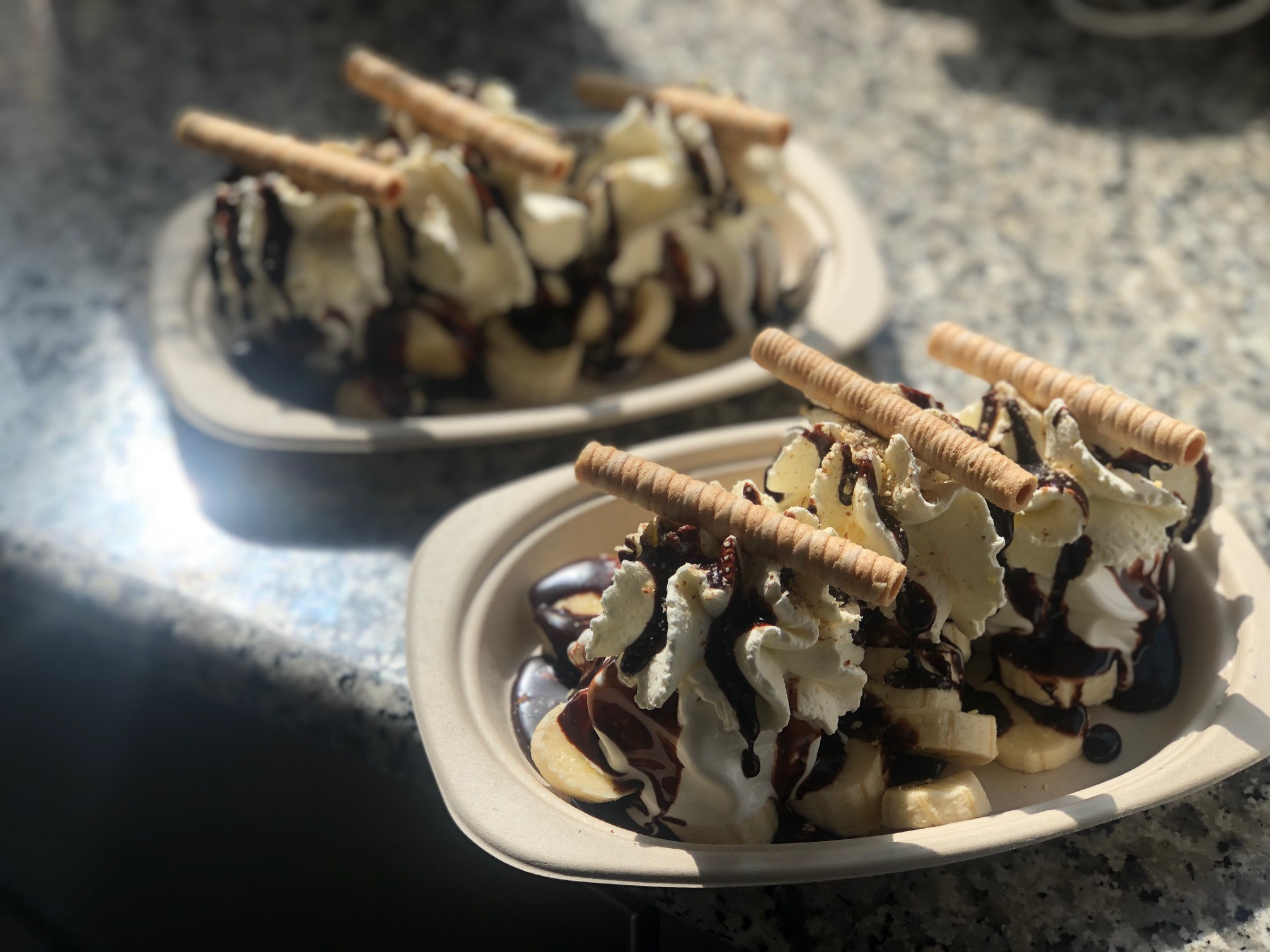 Bananensplit To Go im Papillon